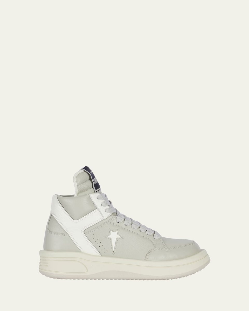 TURBOWPN Leather High-Top Sneakers